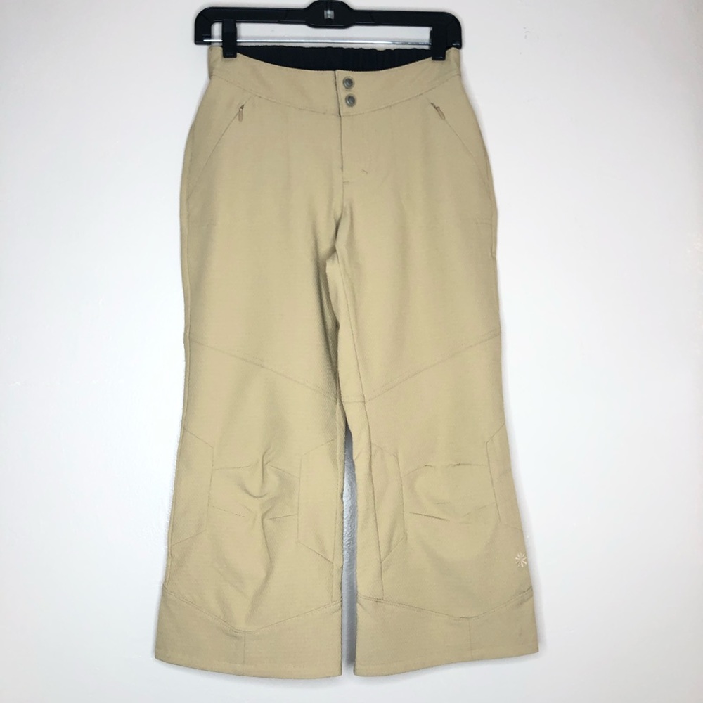 Athleta crop beige pants Sz 4